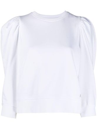 Karl Lagerfeld puff sleeves sweatshirt - women - Cotton - S - White