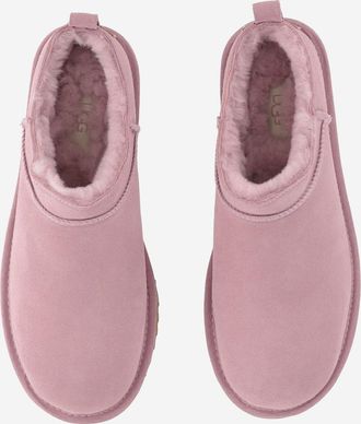 UGG Womens Ankle Boots Classic Micro Pink Suede