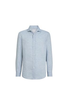 Brunello Cucinelli Linen shirt in Sky Blue at Nordstrom, Size Xx-Large Eu