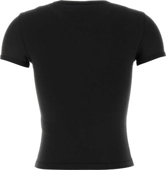 Diesel Womens Stretch Cotton T-Shirt Black Elastane