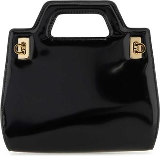 Ferragamo Black Wanda Mini Satchel Bag