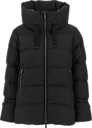 Moorer Gadia Down Jacket - Dames - Gewatteerde jassen - Zwart - XS - Leer - Jassen