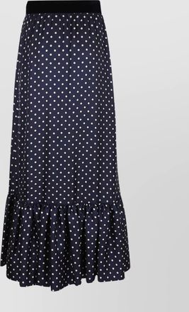 Valentino Garavani polka dot ruffled hem skirt