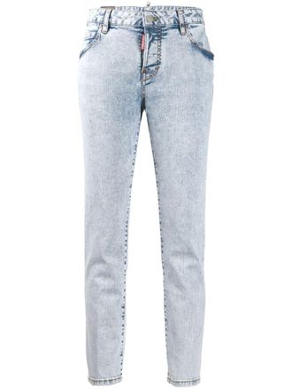 Dsquared2 straight fit jeans - women - Polyester/Spandex/Elastane/Cotton/Cotton - 34 - Blue