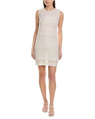M Missoni Metallic Zigzag Print Shift Dress
