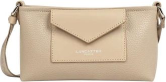 Lancaster Maya Double KBA Clutch - Dames - Tassen - Beige - Maat: ONE Size Leer