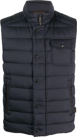 Moorer padded down gilet - men - Polyamide/Polyamide/Spandex/Elastane/Down - 44 - Blue