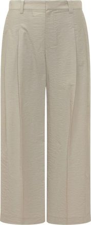 Brunello Cucinelli Lange Broeken - Dames - Wijde Broeken - Beige - L - Broeken