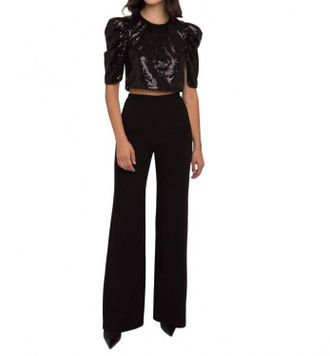 Black Halo Tressa Two Piece Jumpsuit In Night Sky Black