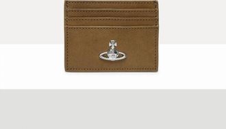 Vivienne Westwood Flat Card Holder Shiny Veget Tanned Oyster-grey One Size Women