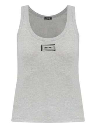 Versace label T-shirt - Grey