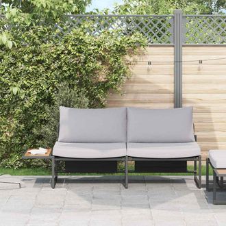 vidaXL Divano Da Giardino Marrone 200.5 X 70 X 85.5cm Metallo - Vidaxl