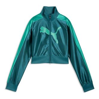 Puma (WMNS) PUMA Future.Puma.Archive T7 Cropped Track Jacket Emerald Ice 634592-41