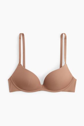 H&M B&uuml;gelloser Push-up-BH aus Microfaser - Beige