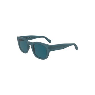 Calvin Klein CA-38320 Round-Lens Acetate Sunglasses - Blue