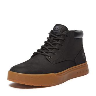 Timberland Schn&uuml;rboots TIMBERLAND MAPLE GROVEMID LACE UP SNEAKER, Herren, Gr. 41,5, schwarz (schwarz nubuck), Leder, Schuhe Schn&uuml;rboots, Winterschuhe, Sneakerboo