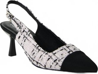 Chinese Laundry Womens Mariella Kitten Heel In Black/white Tweed