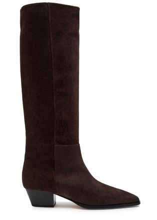 Aeyde Aeyde Medea 50 Suede Knee-high Boots - Brown - 41 (IT41/ UK8)