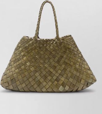 Dragon Diffusion santa croce small leather tote bag