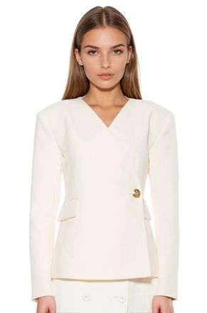 Alexia Admor Alira Blazer in Oat at Nordstrom, Size 10