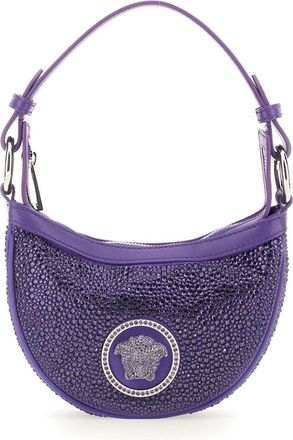Versace Mini Hobo Bag With Crystals-Donna