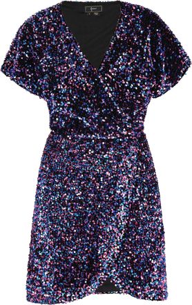 Faina Jurk Dames blauw roze