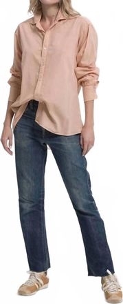 Cali Dreaming Womens Collared Boy Shirt In Safari