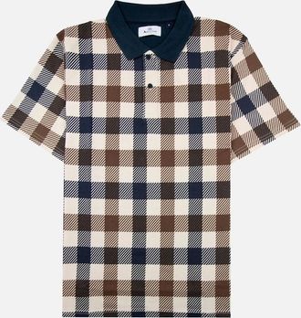 Aquascutum Mens Aquascutum Macro Iconic Polo Navy 11 - Size: 46