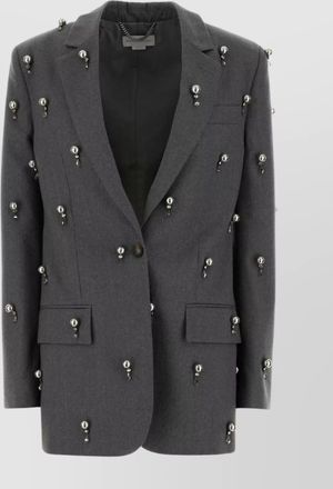 Stella McCartney tailored wool blazer embellished design