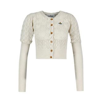 Vivienne Westwood Cardigans, female, Beige, Size: M Ella Cardigan