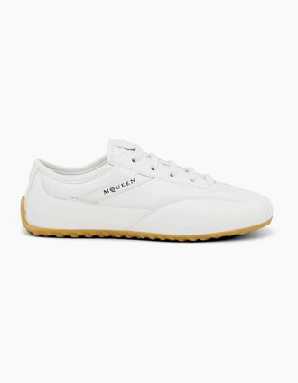 Alexander McQueen Alexander Mcqueen Mens BOXE LEATHER SNEAKERS - White - Size: 10