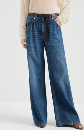 Brunello Cucinelli Baggy trousers in Denim at Nordstrom, Size 48 It