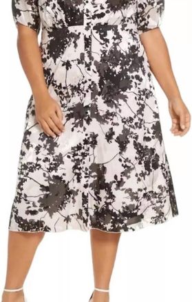 Marée Pour Toi Midi Shirt Floral Burnout Dress In Pink