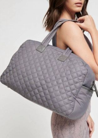 Sol and Selene Getaway Duffle Bag In Taupe Gray