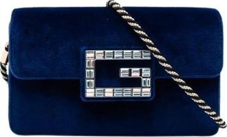 Gucci Pre-owned The Broadway Cross Body Bag - Dames - Vintage Schoudertas - Blauw - ONE Size - Vintage