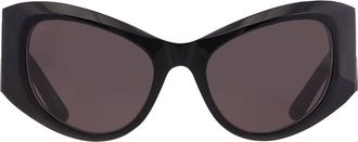 Balenciaga Grey Browline Ladies Sunglasses BB0393S 001 57
