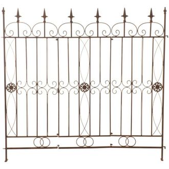 Clp Clp - Reja De Jard&iacute;n Mangold En Metal Marr&oacute;n Antiguo