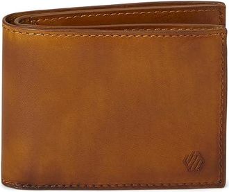 Johnston & Murphy Hudson Burnished Billfold Mens Wallet Mens Wallet Brown, Leather