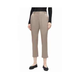 HUGO BOSS Broeken, Dames, Bruin, 2Xl, Katoen, Tapria Cropped Tailored Broeken