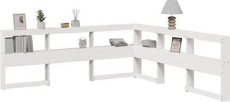 vidaXL Testiera Libreria a l Bianca 200 cm in Legno Massello di Pino - Vidaxl