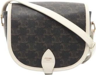 Celine Pre-owned Cross Body Bags, female, Multicolor, Size: ONE SIZE Pre-owned Vintage Canvas Shoulder Bag