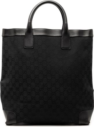 Gucci Pre-owned Womens Gg Canvas Tote - Black Textile - One Size