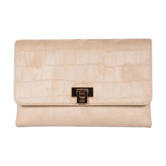 Elisabetta Franchi Wallets & Cardholders, female, Yellow, Size: ONE SIZE Suede Clutch Bag