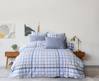 Blanc Avenue Juego de funda de edred&oacute;n 240x220 cm+ 2 FA 65x65 cm 100% algod&oacute;n