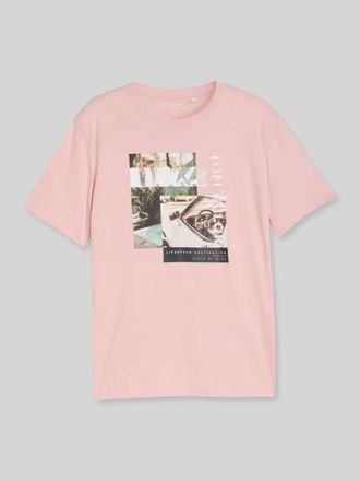 Tom Tailor Regular Fit T-Shirt aus reiner Baumwolle in Pink, Gr&ouml;&szlig;e XXXL