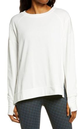 Sweaty Betty After Class Sweatshirt in Lily White at Nordstrom, Size Medium