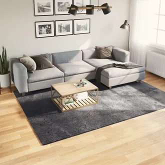vidaXL Vidaxl - Alfombra De Pelo Corto Suave Lavable Huarte Antracita 200x280cm