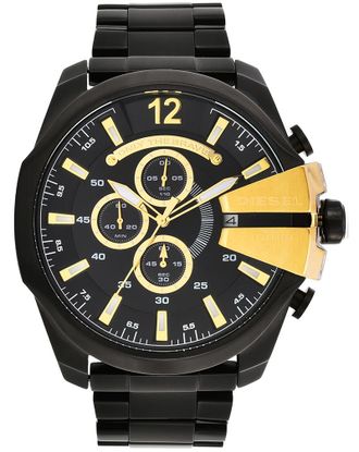 Diesel Mega Chief Mens Black Watch DZ4338 Stainless Steel - One Size