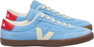 Veja Mens PANENKA SUEDE TRAINER AQUA/PIERRE/BARK - Blue Cotton - Size UK 10