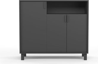 HERDASA Zapatero melamina grafito 88x100x37 cm